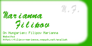 marianna filipov business card